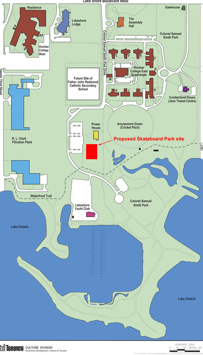 Map of Sam Smith Park / Lakeshore Grounds